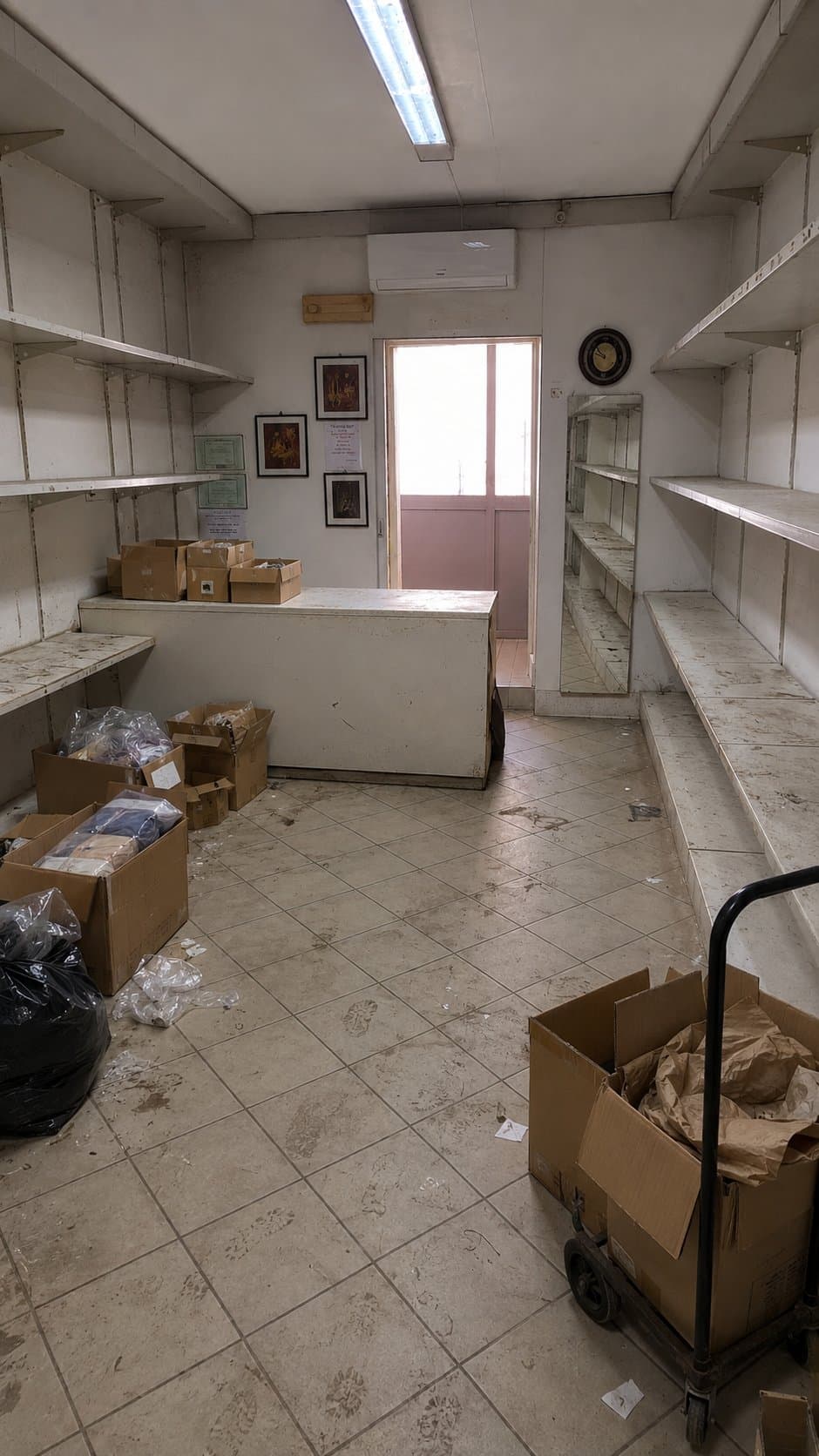 Prima: Pulizia straordinaria per una lavanderia a Colognola